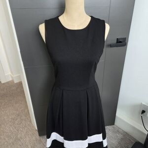Mei Ban Chic Black and White Midi Dress